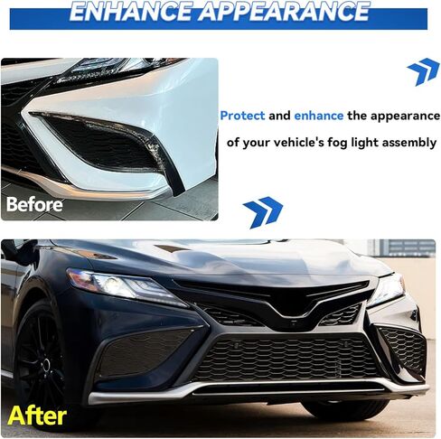 Fog Light Cover Compatible with Toyota Camry SE XSE Gloss 2021 2022 2023 Front Bumper Fog Lamp Frame Cover Replacement for TO1039243 TO1038243 81481-06240 81482-06200 in Saudi Arabia
