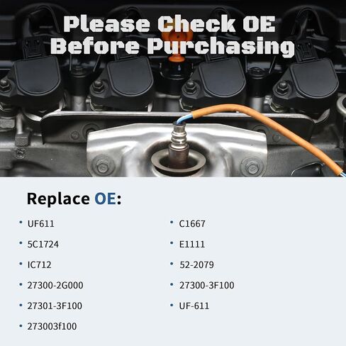ملفات الإشعال 4 عبوات تناسب 2.0 2.4 L4 Hyundai Sonata Genesis Coupe Kia Optima Sportage Forte Sorento Santa Fe Tucson 2009 2010 2011 2012 2013 2014 2015 2016 حزم لفائف UF611 C1667 C1669 in Kuwait