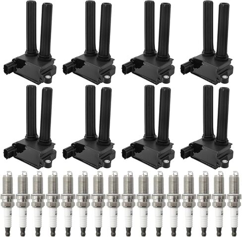 8 Ignition Coils UF504 with 16 Iridium Spark Plugs Compatible with Dodge Ram 1500 2500 3500, Compatible with Chrysler 300 Aspen, Jeep Grand Cherokee, 5.7L V8 HEMI 2006-2020 in Saudi Arabia