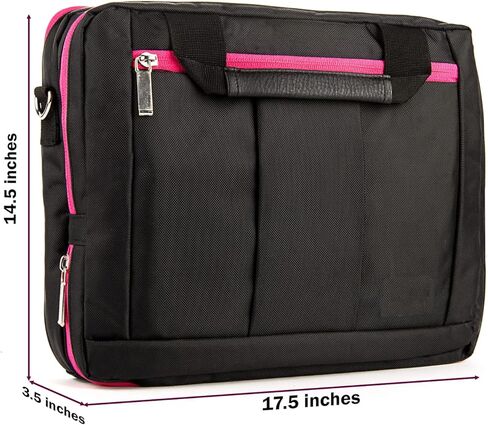 3-in-1 Convertible Laptop Messenger Backpack Briefcase Magenta 16 Inch Bag - compatible with IdeaPad 3i 15.6 Inspiron 15 3000 Pavilion 15 Aspire 5 VivoBook 15 in Saudi Arabia