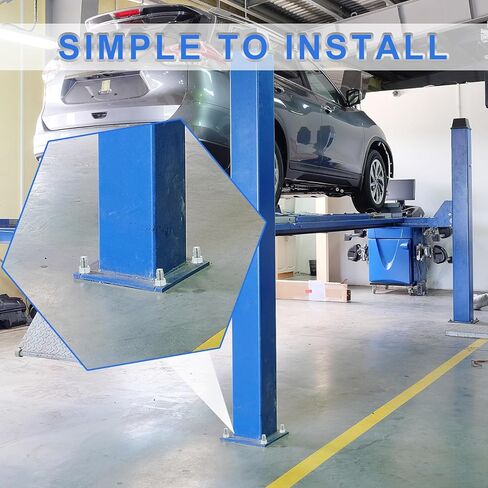 58 Pcs Lift Install Kit Car Lift Installation 18 3/4" x 5.5"Wedge Anchor Bolts and 4 Colors 40 1/4" 1/8" 1/16" 3/16" Leveling Shims in Saudi Arabia