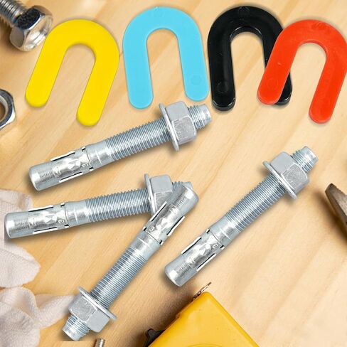 58 Pcs Lift Install Kit Car Lift Installation 18 3/4" x 5.5"Wedge Anchor Bolts and 4 Colors 40 1/4" 1/8" 1/16" 3/16" Leveling Shims in Saudi Arabia