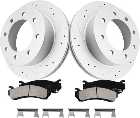 Anpulsero Rear Brake Kit Compatible with Chevy Silverado 2500 3500, Silverado 2500/3500 HD, Suburban 2500; Compatible with GMC Sierra 2500/3500, Yukon XL 2500, Brakes Rotors and Pads Geomet Coated in Saudi Arabia