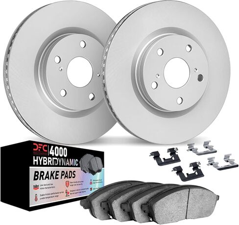 Dynamic Friction Company Brake Kit For 1995-2004 Toyota Tacoma| Front 4000 HybriDynamic Brake Pads and Rotors Kit|Hardware included in Kuwait