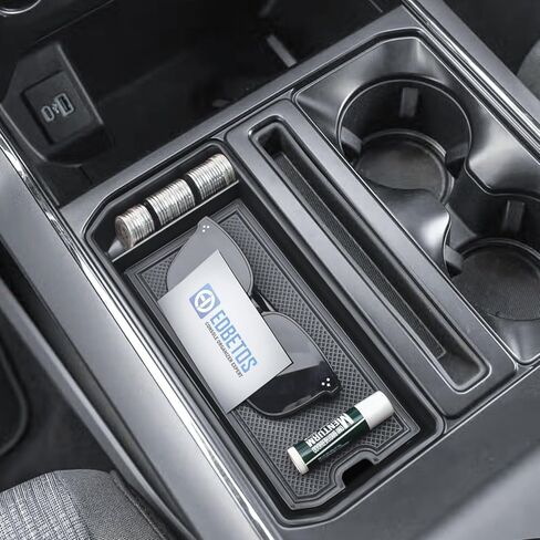 EDBETOS Center Console Tray for Ford F150 2021-2024 2025 2026 Adapter Pocket Insert Tray, F150 Cubby Cover Hidden Secret Storage w/Coin Holder (Fits Driver's Side Pocket,Not Fit Model w/Gear Lever) in Kuwait