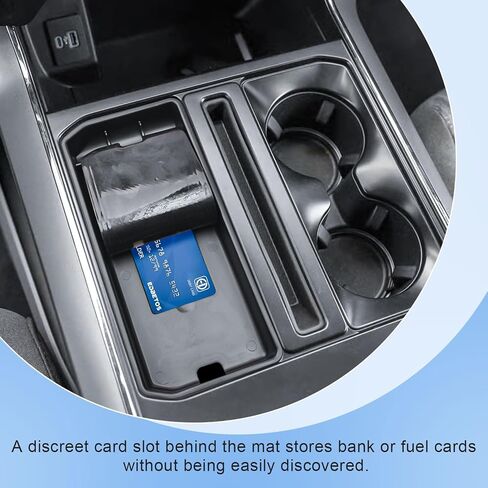 EDBETOS Center Console Tray for Ford F150 2021-2024 2025 2026 Adapter Pocket Insert Tray, F150 Cubby Cover Hidden Secret Storage w/Coin Holder (Fits Driver's Side Pocket,Not Fit Model w/Gear Lever) in Kuwait