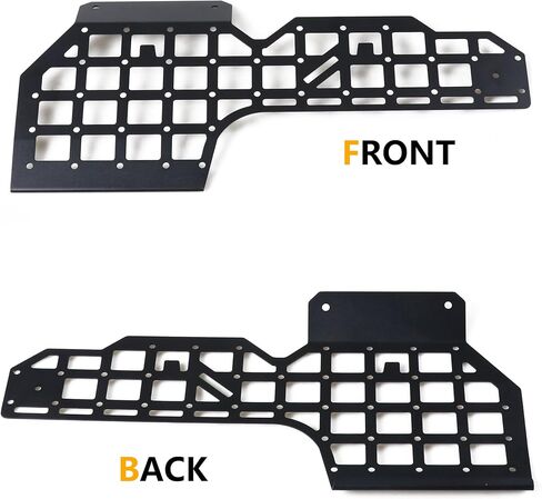 Molle Panel for 2021 2022 2023 2024 2025 Ford Bronco 2/4 Door Interior Accessories Center Console Storage Passenger Side Grid Plate Organizer Gear Shifter Right Side Hanging Steel Rack, Black in Kuwait