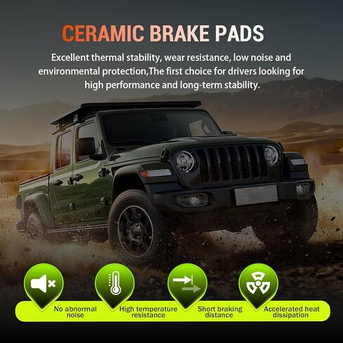 Rear Brakes and Rotors Kit, Ceramic Brake Pads and Drilled and Slotted Brake Rotors, Fit for Buick Encore, Chevrolet Sonic Trax Cruze Limited in Saudi Arabia