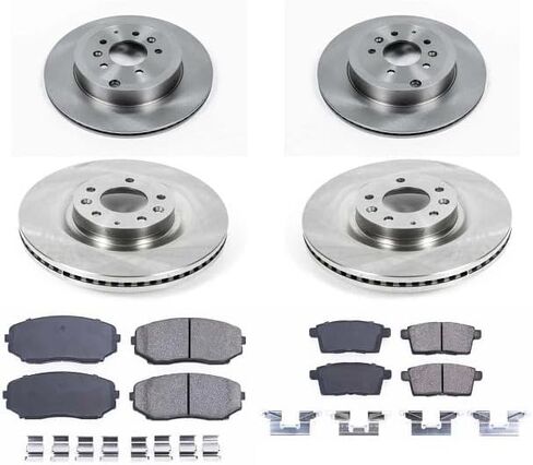 PowerStop Front and Rear Brake Kit for Mazda CX-9 2007-15 - Z17 Ceramic Brake Pads & Disc Rotors Replacement, KOE5879 in Kuwait