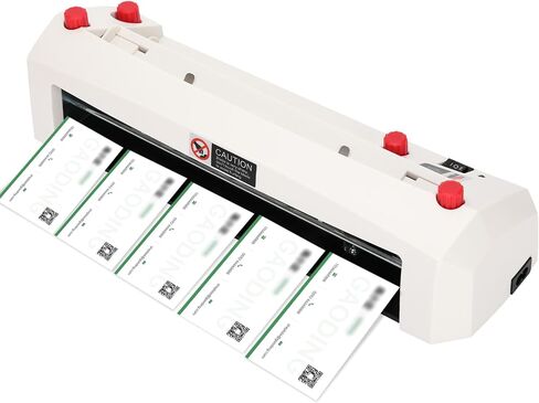 Electric Business Card Cutter for 3.5"x2" Standard-Size Cards, Automatic Business Card Cutter for Maximum Thickness 0.4mm Non-Laminated Coated Cardstock, 110V Card Cutter for Office and Print Shop in Saudi Arabia