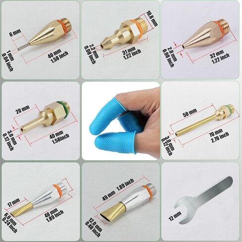 MONVICT Full Size Hot Glue Gun with 7 Copper Nozzles,120W Dual Temperature Switching, 3 Silicone Finger Covers, Corded Detachable Cord Use Stand-Up Base Anti-drip for Art DIY Craft repair in Saudi Arabia