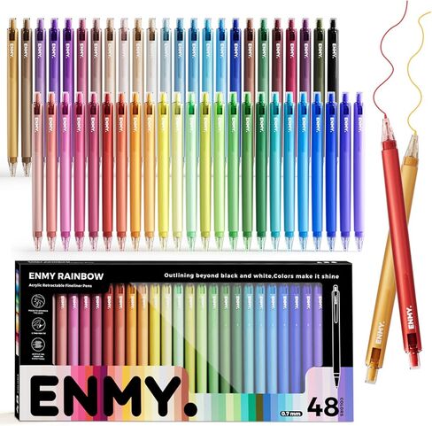 Colored Gel Pens, 48 PCS Aesthetic Colors 0.7mm Fine Point Retractable, Colorful Pens for Journaling, Teacher Must Haves, Teacher School Supplies, Gifts for Nurse Stockings Stuffers in Saudi Arabia