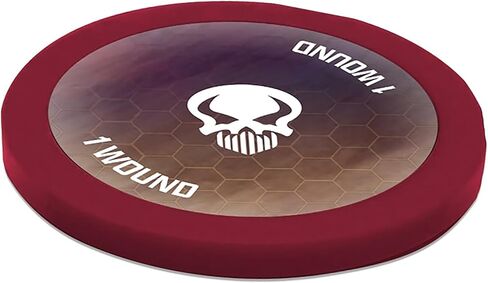 Renegade Game Studios Heroscape Premium Wound Markers - 12 Piece Token Set, 1 & 2 Wound Health Tracking in Kuwait