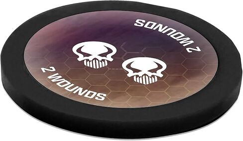 Renegade Game Studios Heroscape Premium Wound Markers - 12 Piece Token Set, 1 & 2 Wound Health Tracking in Kuwait