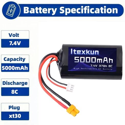 Radiomaster tx16s Battery 7.4V 5000mAh 8C Lion Battery xt30 Plug for RadioMaster TX12 TX16s TX18 Transmitter Remote Controller in Saudi Arabia
