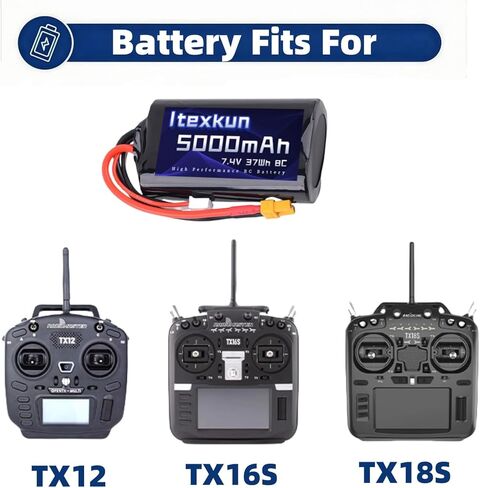 Radiomaster tx16s Battery 7.4V 5000mAh 8C Lion Battery xt30 Plug for RadioMaster TX12 TX16s TX18 Transmitter Remote Controller in Saudi Arabia