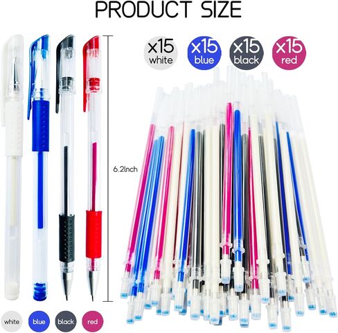 Heat Erasable Sewing pen | 4 Pens + 60 Multi-Color Refills | Disappearing Ink for Quilting, Embroidery, Precise Marking | Sewing & Quilting Accessories Gift Set in Saudi Arabia