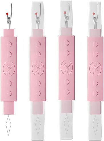 4 PCS Needle Threader,2 in 1 Needle Threaders for Hand Sewing,Seam Ripper for Sewing,Automatic Needle Threader for Hand Sewing,Embroidery in Saudi Arabia