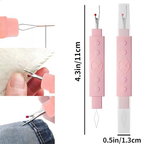 4 PCS Needle Threader,2 in 1 Needle Threaders for Hand Sewing,Seam Ripper for Sewing,Automatic Needle Threader for Hand Sewing,Embroidery in Saudi Arabia