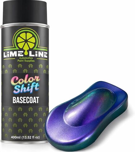 طلاء رش LiME Line للسيارات، طلاء أساسي من اليوريثان متغير اللون من الحرباء - لمسة نهائية مع نظام Clearcoat مزدوج اللمعان 2K (حرباء (أخضر + أرجواني + أزرق)) in Kuwait