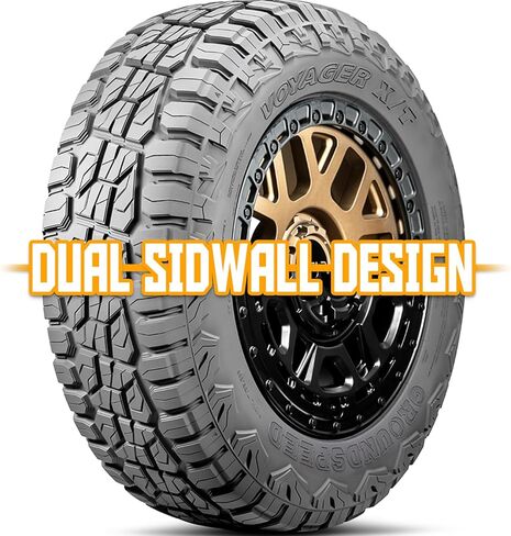 Groundspeed Voyager XT Truck/SUV X/T All-Terrain Mud Off-Road Radial Tire-215/60R17 215/60/17 215/60-17 100H Load Range SL 4-Ply BSW Black Side Wall UTQG 660AA in Saudi Arabia