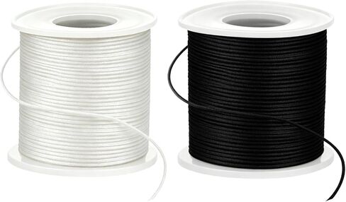 4 Rolls Stretchy Bracelet String, 660FT Elastic String Cord for Bracelets, 1mm Elastic Thread for Bracelets Jewelry Making Necklaces Beading Craft (2 Black, 2 White) in Kuwait