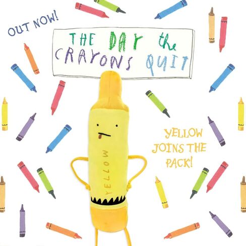 لعبة MerryMakers The Day the Crayons Quit Yellow Plush، مقاس 30.48 سم، بناءً على كتب درو دايوالت وأوليفر جيفرز in Kuwait