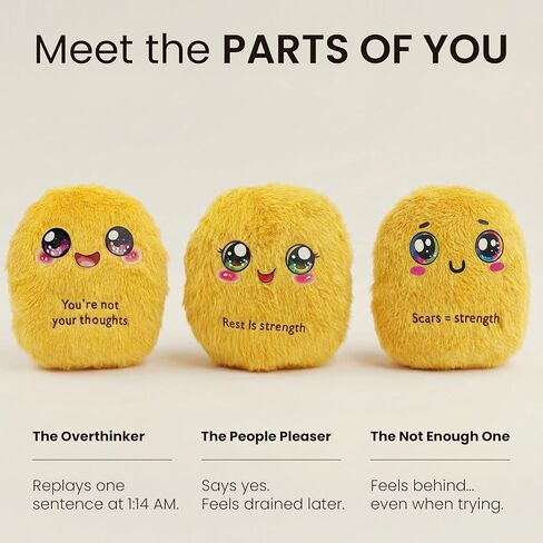 شذرات الأريكة العلاجية، مجموعة شذرات الدعم العاطفي للبالغين والمراهقين، هدية قطيفة للدعم العاطفي مع بطاقة قصة وصندوق هدايا، ديكور مكتبي مفيد للمفكرين الزائدين وممتعي الناس in Kuwait