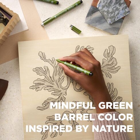 SAKURA Pigma Micron ECO Fineliner - مجموعة أقلام Fineliner للأعمال الدقيقة والرسم والتوضيح - حبر أرشيفي - طرف دقيق - جودة احترافية - أسود - عدد 5 in Kuwait