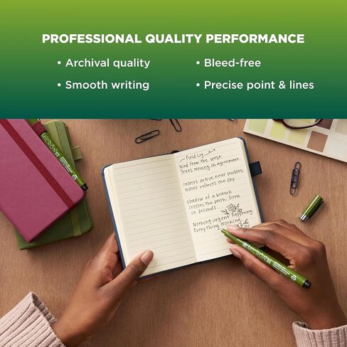 SAKURA Pigma Micron ECO Fineliner - مجموعة أقلام Fineliner للأعمال الدقيقة والرسم والتوضيح - حبر أرشيفي - طرف دقيق - جودة احترافية - أسود - عدد 5 in Kuwait