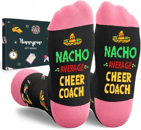 هدايا HAPPYPOP Cheer Coach للنساء - جوارب مدرب التشجيع، هدية تقدير لليلة كبار السن وأسبوع التشجيع الوطني in Saudi Arabia