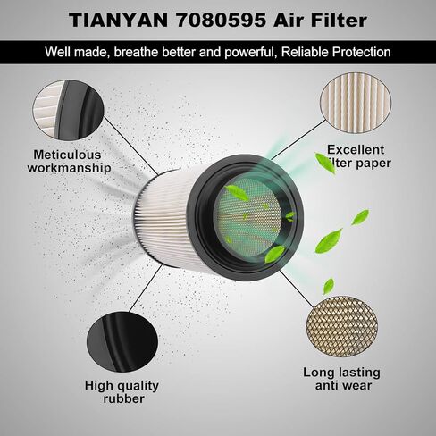 فلتر هواء TIANYAN 7080595 لـ Polaris Sportsman Magnum Scrambler Ranger 400 450 500 550 570 600 700 800 850 ATV Parts Trail Boss Worker Xpedition 7082101 5811633 PL-1003 (قطعتان) in Kuwait