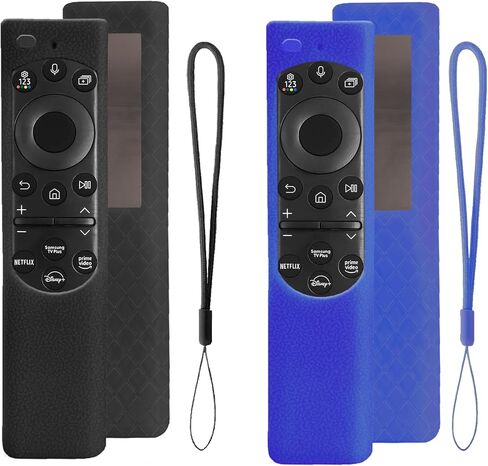 2 Pack Remote Cover for Samsung Smart TV, Silicone Case Compatible with Samsung New Solar Remote 2023 BN59-01432J 01432A 01432B Glow in The Dark Protective Remote Skin Sleeve (Glow Green+Glow Blue) in Saudi Arabia