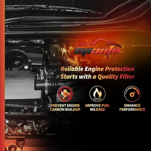فلتر هواء المحرك EPAuto GP094 (CA10094)، بديل لسيارة Ford Fusion L4 (2006-2012) Gas، Mazda 6 GS/GT/i (2009-2013)، Mercury Milan L4 (2006-2011) in Kuwait