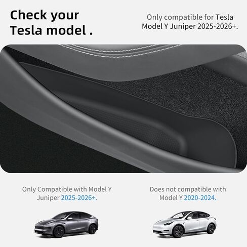 4 قطع صينية تنظيم الباب لـ 2025 2026 Tesla Model Y Juniper Door Side Pocket صندوق تخزين TPE مقاوم للماء ومضاد للانزلاق ملحقات داخلية (أمامية وخلفية) in Kuwait