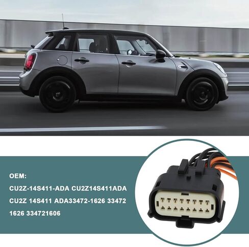 SING F LTD 16Pin سيارة الخلفي الخلفي الذيل مصباح موصل تسخير CU2Z-14S411-ADA CU2Z14S411ADA متوافق مع Ford F-150 2016-2020 15 سنتيمتر in Kuwait