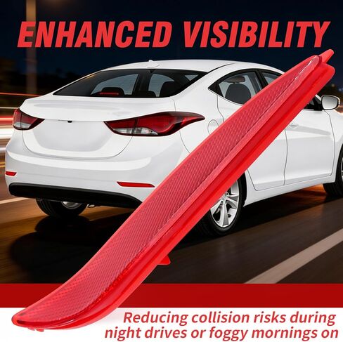 92405-3X000 Rear Bumper Reflector Set, Replacement for Hyundai Elantra 2011-2013 Sedan, Replaces 92406-3X000 in Saudi Arabia