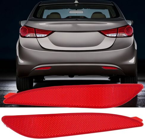 92405-3X000 Rear Bumper Reflector Set, Replacement for Hyundai Elantra 2011-2013 Sedan, Replaces 92406-3X000 in Saudi Arabia