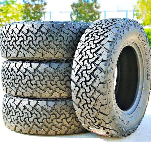 مجموعة من 4 (أربعة) إطارات Venom Power Terra Hunter X/T XT All-Terrain Mud Light Truck نصف قطرية - LT265/75R16 265/75/16 265/75-16 123/120Q نطاق التحميل E LRE 10 طبقات BSW جدار جانبي أسود in Kuwait