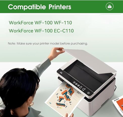 5-Pack T215 215 Ink Cartridges Remanufactured for Epson 215 Ink for WF-100 WF-110 EC-C110 Mobile Printer(3 Black x T215120-S, 2 Tri-Color x T215530-S Pigment C/M/Y/K BCS) in Saudi Arabia