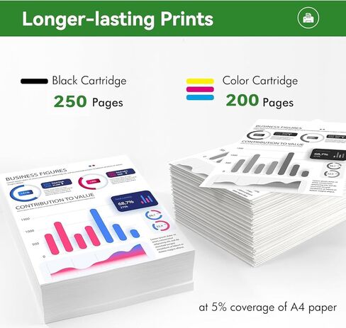 5-Pack T215 215 Ink Cartridges Remanufactured for Epson 215 Ink for WF-100 WF-110 EC-C110 Mobile Printer(3 Black x T215120-S, 2 Tri-Color x T215530-S Pigment C/M/Y/K BCS) in Saudi Arabia