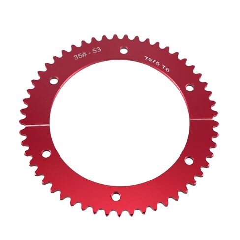 7075 Aluminum #35 Chain 53 Tooth Split Sprocket for Predator 196cc 212cc 100cc Coleman CT100U CT200U BT200X Baja Trailmaster MB200 Doodlebug Motovox Mini Bike Go Kart Powersports Parts in Saudi Arabia