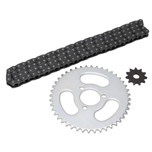 Sprocket and Chain Kit, T8F Front and Rear Drive Sprocket Chain Kit, Steel Chain and Sprocket Kits, Versatile Chains Sprockets for Modified Karts, ATVs, Mini Motorcycles in Kuwait