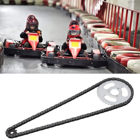 Sprocket and Chain Kit, T8F Front and Rear Drive Sprocket Chain Kit, Steel Chain and Sprocket Kits, Versatile Chains Sprockets for Modified Karts, ATVs, Mini Motorcycles in Kuwait