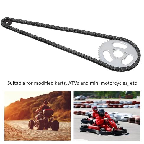 Sprocket and Chain Kit, T8F Front and Rear Drive Sprocket Chain Kit, Steel Chain and Sprocket Kits, Versatile Chains Sprockets for Modified Karts, ATVs, Mini Motorcycles in Kuwait