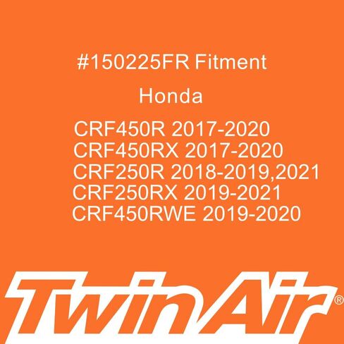 فلتر هواء رغوي ثنائي المرحلة لهوندا CRF250R 2018-2019 - لمجموعة PowerFlow - جزء OEM # 17213-MKE-A00 عنصر مرشح بديل in Kuwait