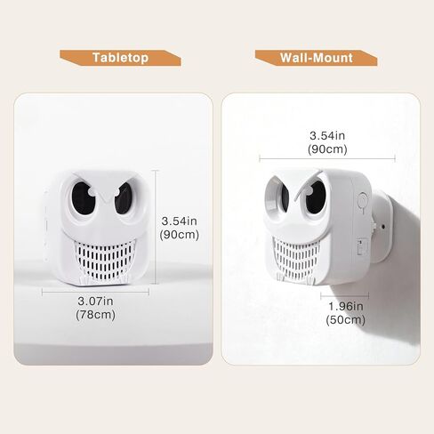 Prank Owl Motion Activated Sound Effects Machine - 360+ Dad Jokes and Hilarious Sounds - Ultimate Gag & Practical Joke Toys for Home Office Party - Laugh Trigger Funny Gifts, White in Kuwait