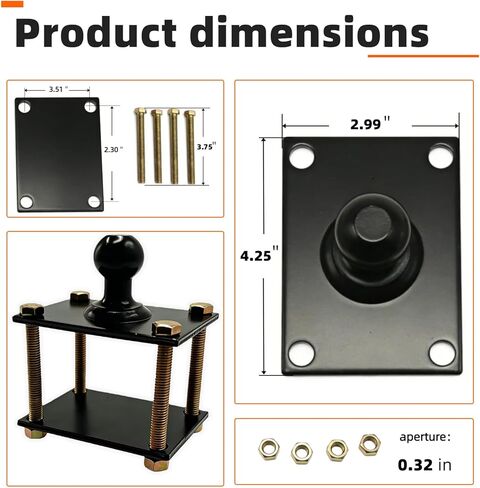 48385 Sway Control Adapter Compatible witheaz-Lift Parts 2"x3" A-Frame Trailers - Heavy-Duty Powder-Coated Steel & Bolt Design (Part #48385) in Saudi Arabia