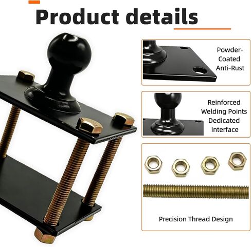 48385 Sway Control Adapter Compatible witheaz-Lift Parts 2"x3" A-Frame Trailers - Heavy-Duty Powder-Coated Steel & Bolt Design (Part #48385) in Saudi Arabia