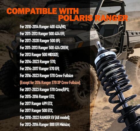 JEENDA ممتص الصدمات الأمامي قطعتين 7043532 متوافق مع Ranger 400 2010-2014، Ranger 500 2011-2013، Ranger 570 2014-2023،2016-2023 Ranger 570 Crew in Kuwait